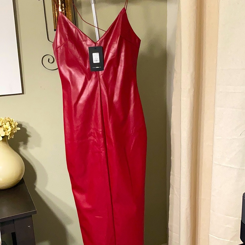 Fashion Nova MIDI Faux Leather Dress ❤️‍🔥